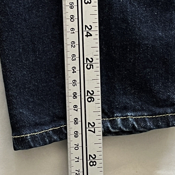 NWOT AMO Womens Jeans SZ 28 BOW Crop Zipper Ankle Dark Wash Straight Summer - Picture 12 of 15